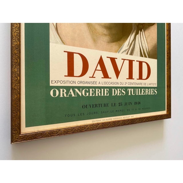 Jacques Louis David Vintage 1948 Neoclassical Mourlot Fine Art Lithograph Print Framed Art Deco Paris Exhibition Poster " Les Sabines " 1799 For Sale - Image 9 of 15