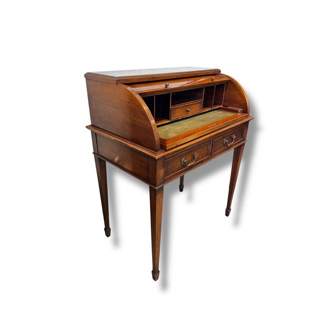 Hekman Furniture Vintage Hekman Rolltop Desk For Sale - Image 4 of 7