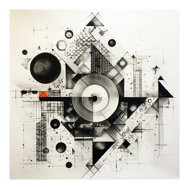 20' X 20' Black and White Abstract Minimalist Limited Edition Print For Sale