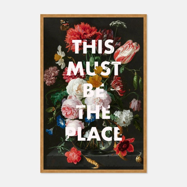 Contemporary This Must Be The Place by Lara Fowler in Gold Framed Paper, Small Art Print For Sale - Image 3 of 3
