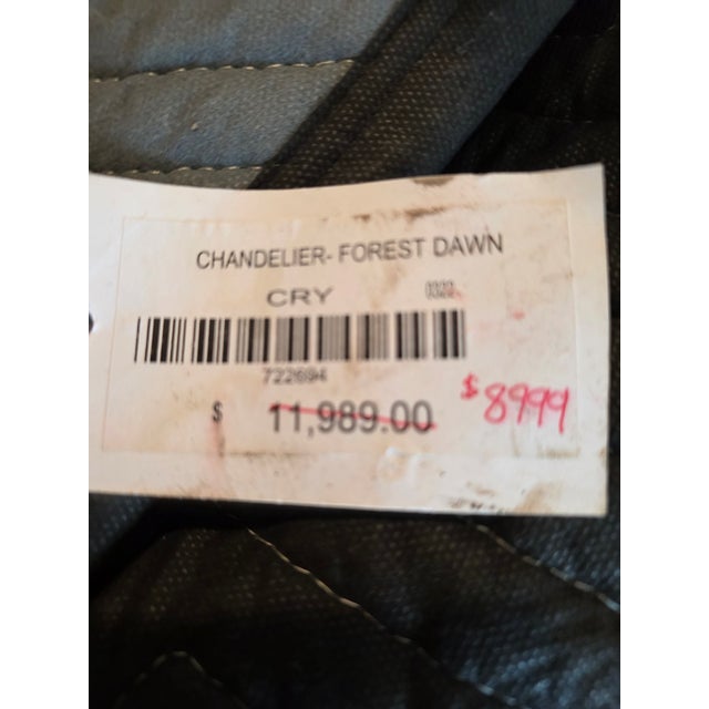 Rock Crystal and Gilt Iron Branch Chandelier For Sale - Image 14 of 16