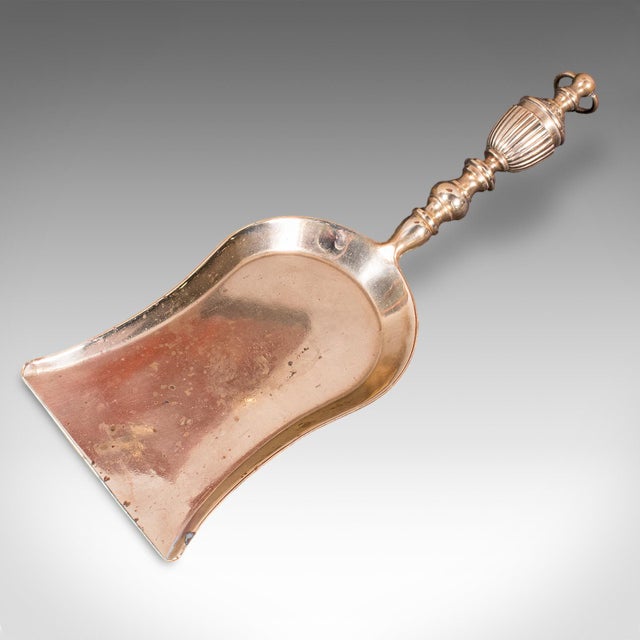 Brass Antique Maid's Fireside Maintenance Set, English, Shovel, Brush, Regency, c.1820 For Sale - Image 8 of 9