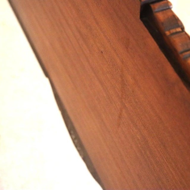 Antique Neoclassical Satinwood Double Bed With Hand Painted Swags C1930 For Sale - Image 9 of 15