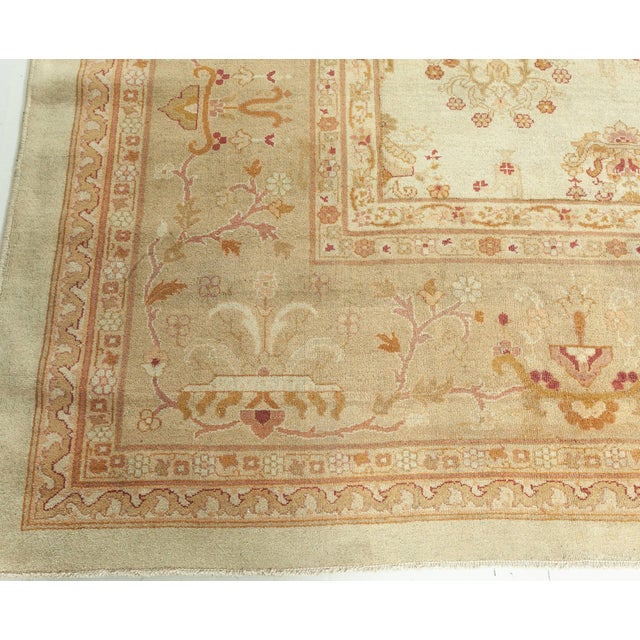 Indian Authentic Indian Amritsar Handmade Wool Carpet For Sale - Image 3 of 8