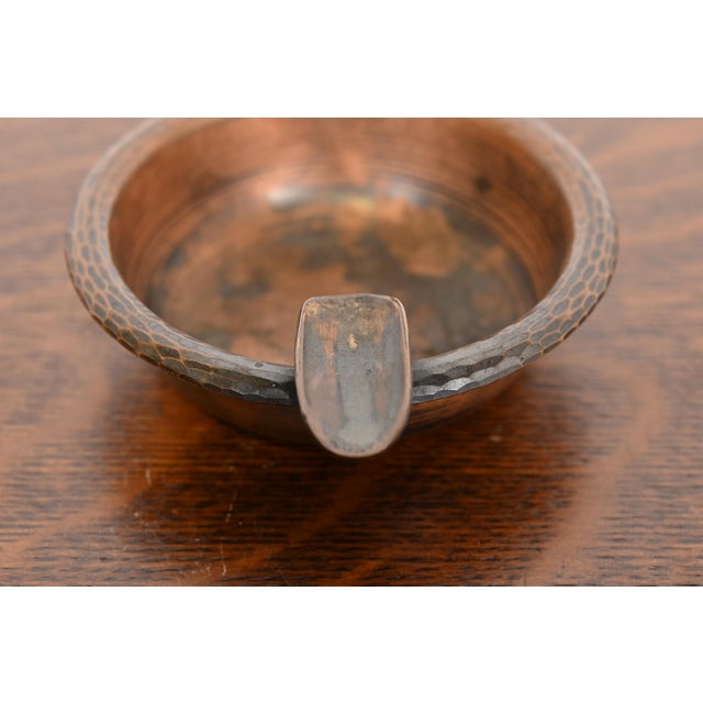 Metal Roycroft Arts & Crafts Hammered Copper Ashtray For Sale - Image 7 of 10