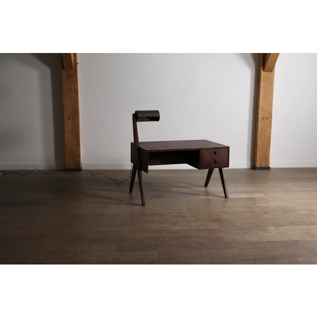 Desk with Integrated Lamp by Pierre Jeanneret for Chandigarh, 1950s For Sale - Image 17 of 18