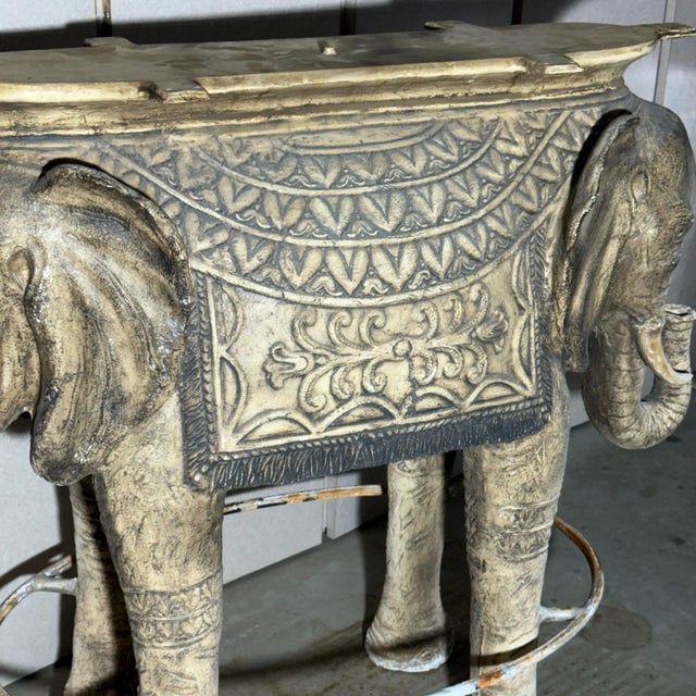 Metal Large Vintage Elephant Bar Table Base For Sale - Image 7 of 10