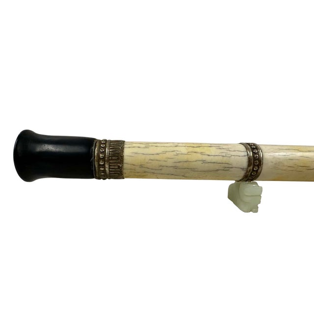 Asian Early 20th Century Antique Chinese Opium Pipe, Late Qing Dynasty, Handcrafted Art For Sale - Image 3 of 12