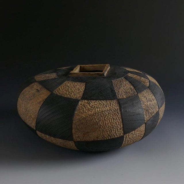 Contemporary Mr Vénérable Is Dressed Vases in Oak Wood by Yann Marot, Set of 3 For Sale - Image 3 of 14