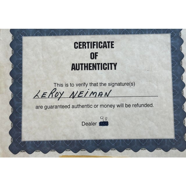 1993 LeRoy Neiman Album Cover Print With Hand-Signed Autograph & Coa, Framed For Sale In Chicago - Image 6 of 8