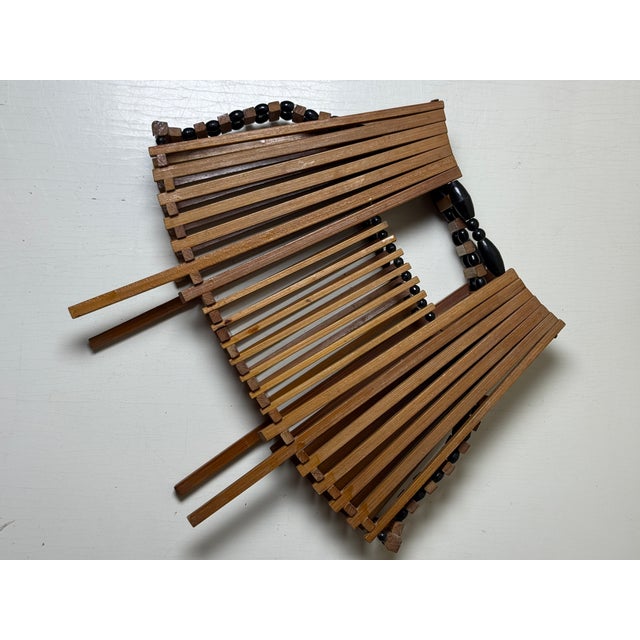 Beige Mid-Century Modern Bamboo Catchall Basket, 1970s For Sale - Image 8 of 10