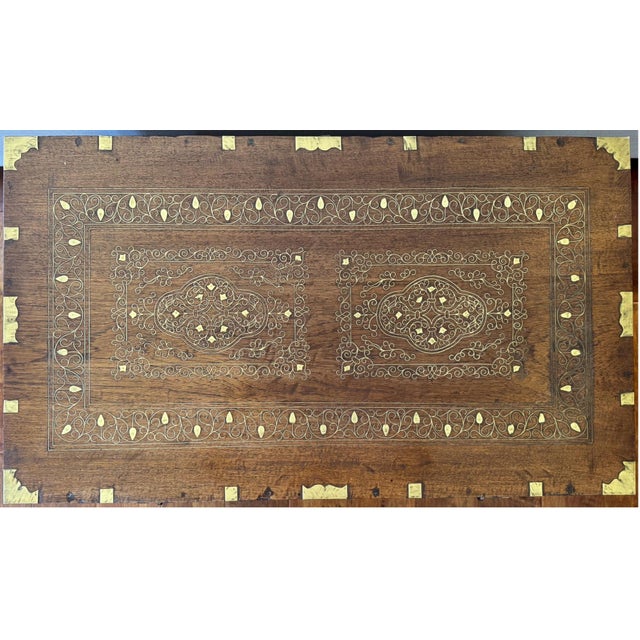 Campaign Antique Burmese Mandalay Campaign Secretary Chest For Sale - Image 3 of 5