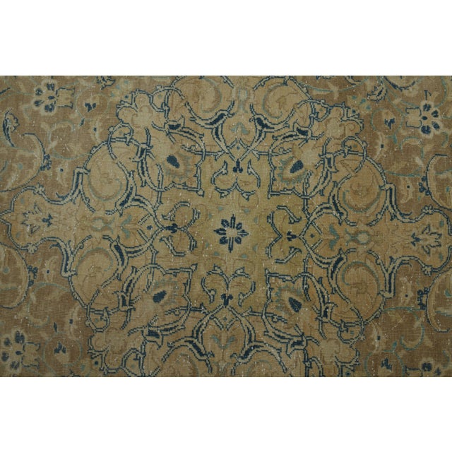 Persian 1970s Vintage Persian Handmade Wool Cotton Orange Area Rug For Sale - Image 3 of 11