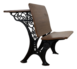 Antique Cast Iron & Wood School Desk
