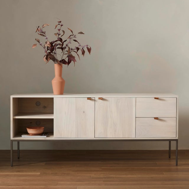 Not Yet Made - Made To Order Four Hands Trey Media Console, Dove Poplar For Sale - Image 5 of 12