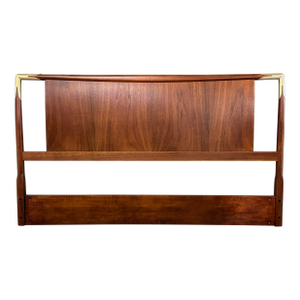 1990s Refinished Walnut Full Headboard by Robsjohn Gibbings for Widdicomb