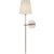 Thomas O'Brien for Visual Comfort Signature Bryant 27" Cordless Tail Sconce in Polished Nickel with Linen Shade For Sale In Houston - Image 6 of 13