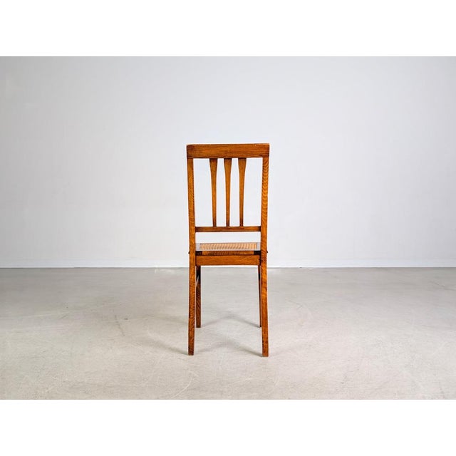 Antique Viennese Art Nouveau Cane and Wood Side Chair For Sale - Image 4 of 9