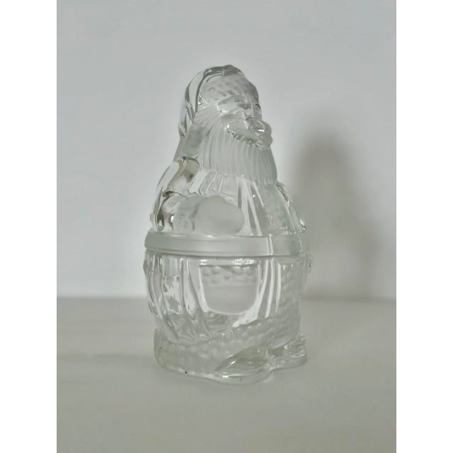 Transparent Vintage Modern Santa Stasher Jar in Clear Crystal Glass For Sale - Image 8 of 10