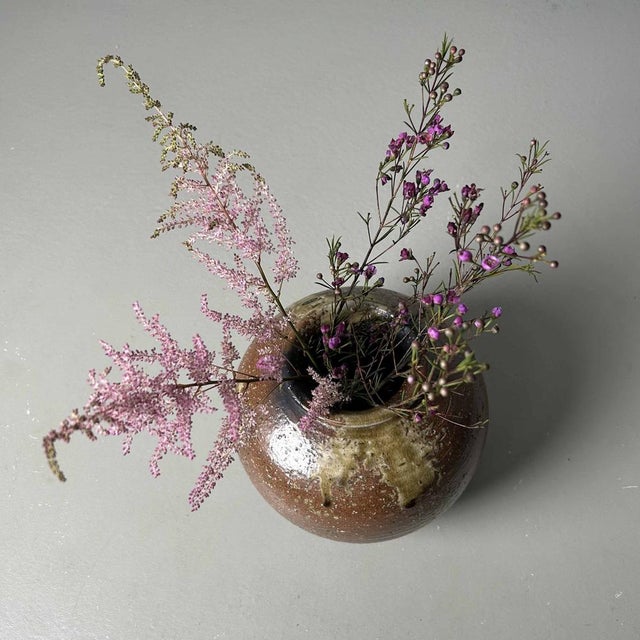 Mid-Century Shigaraki Ikebana Flower Vase, 1960s For Sale - Image 9 of 17