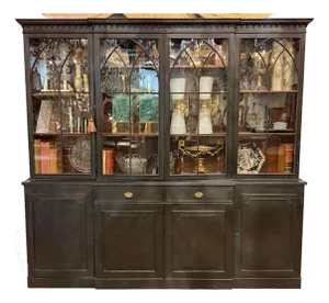 English Black Bookcase