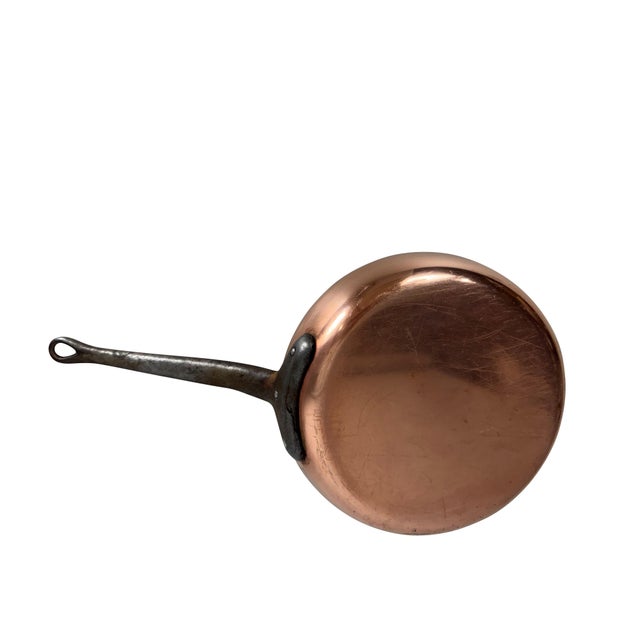 Early 20th Century French Copper Skillet 9 Inch Marked Metaux Ouvres France For Sale In Boston - Image 6 of 18