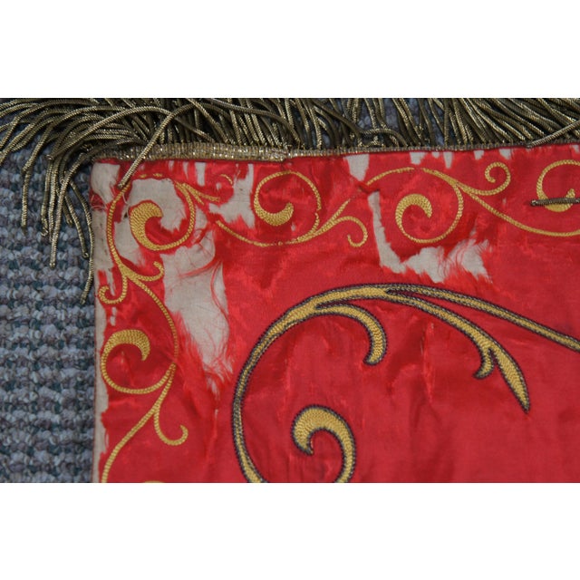 Early 20th Century Early 20th Century German Catholic Journeymen Association Dayton Ohio Embroidered Flag For Sale - Image 5 of 12