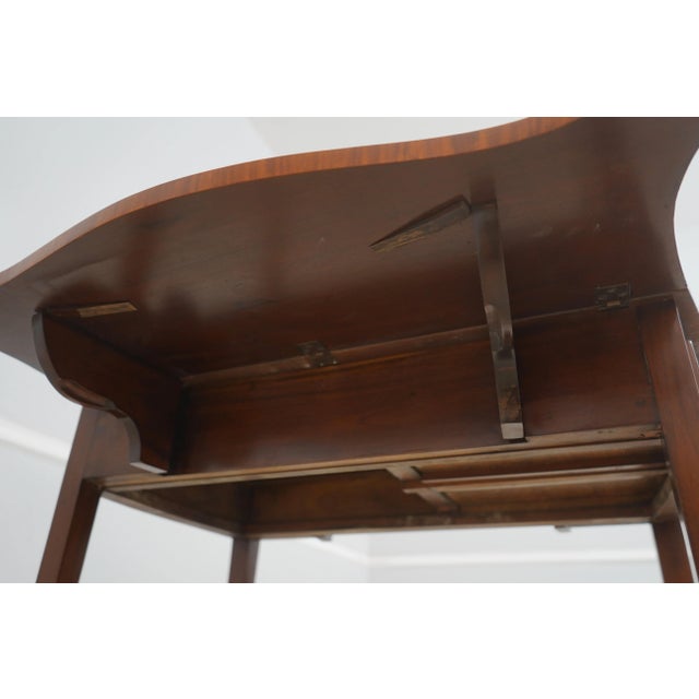 Pair Banded Mahogany Dropleaf Pembroke Lamp Tables For Sale - Image 18 of 18