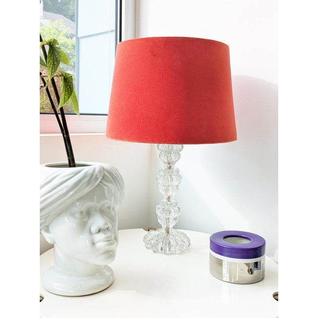 Murano Glass Clear Bulicante Lamp from Barovier and Toso, 1940s For Sale - Image 9 of 15