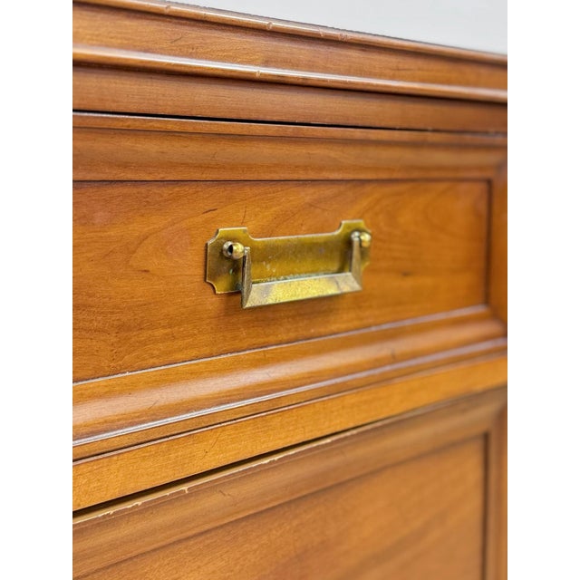 Vintage Dresser Drexel Transitional MCM Nine Drawer Lowboy Brass Handles For Sale - Image 16 of 18