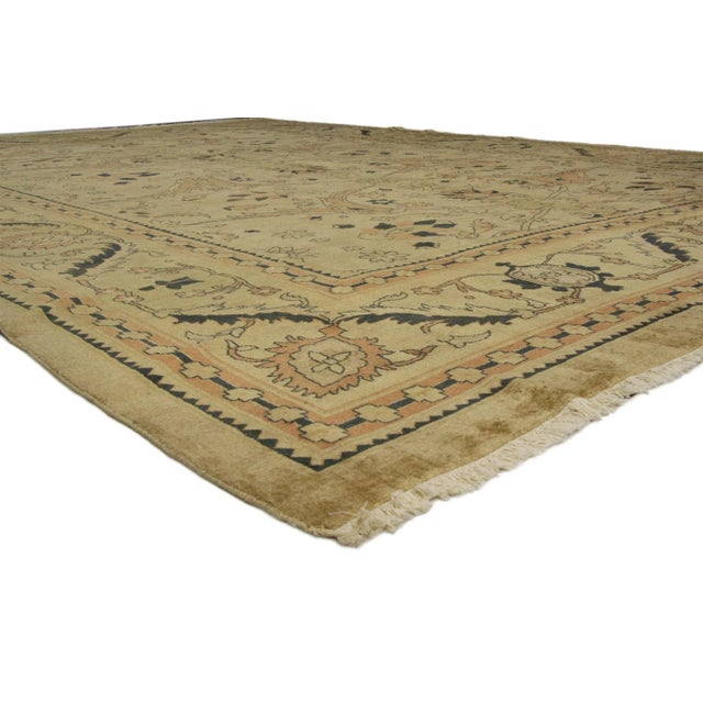 75823 Vintage Mahal Persian Rug, 13'00 x 18'03. Persian Mahal rugs, hailing from the Mahallat region in central...