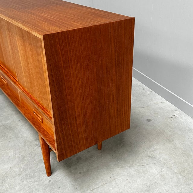 Mid-Century Modern Danish Teak Sideboard with Sliding Doors, 1960s For Sale - Image 4 of 10
