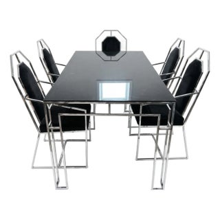 Mid-Century Chrome Dining Set (5 Pcs) For Sale