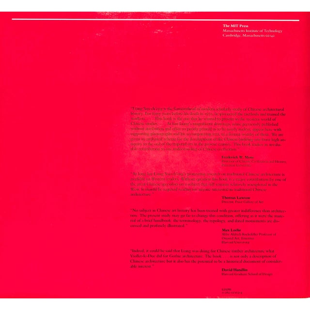 SSU-CH'ENG, Liang [200] pp. 100+ B/W figures. The MIT Press 1984 11 1/4" x 12 1/2" An in-depth look at Chinese...