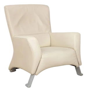 Leather 322 Armchair in White Cream from Rolf Benz