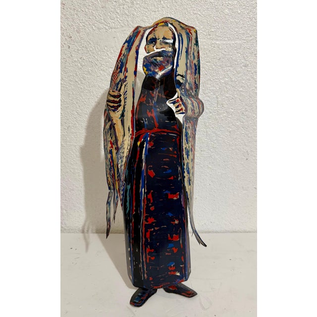 Mimi Gross (American 1940-) Jewish Orthodox Scholar 1983 Aluminum and Paint Assemblage Hand signed, numbered 130/135...
