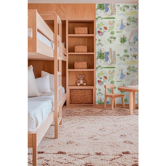 Farmer's Market Toile Grasscloth Wallpaper by House Party | 8 Yards For Sale - Image 9 of 9