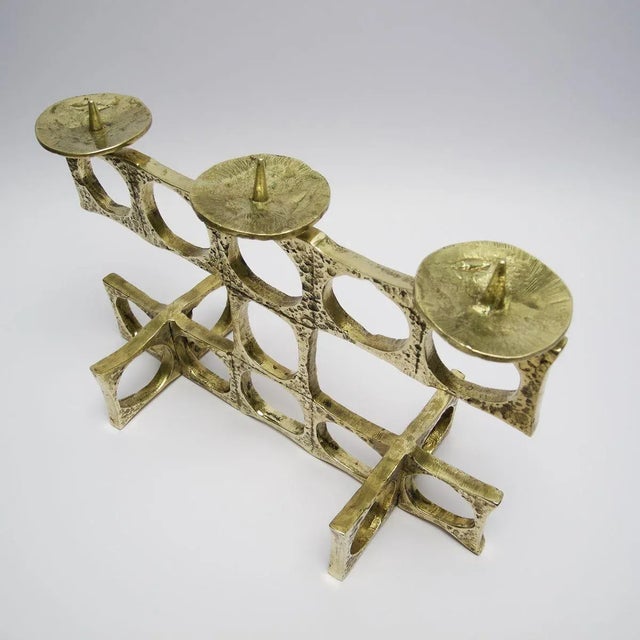 1960s Brass & Bronze Candleholder, 1960s For Sale - Image 5 of 18