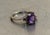 1940s Sterling Silver Amethyst Ring For Sale - Image 5 of 5