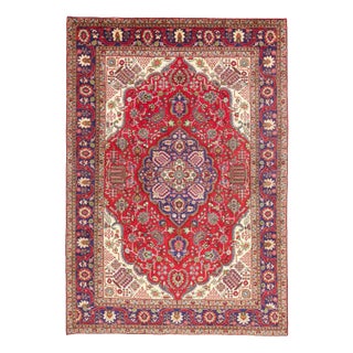 Middle Eastern Hand-Knotted Tabriz Rug For Sale