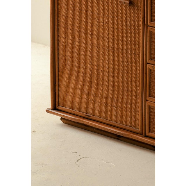 Vintage Rattan and Bamboo Sideboard, Italy, 1970s For Sale - Image 17 of 18