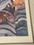 Printmaking Materials Etienne Velvety Blue Peach Watercolor Lithograph “Tropical Fusion” #23/350 Signed Framed For Sale - Image 7 of 12