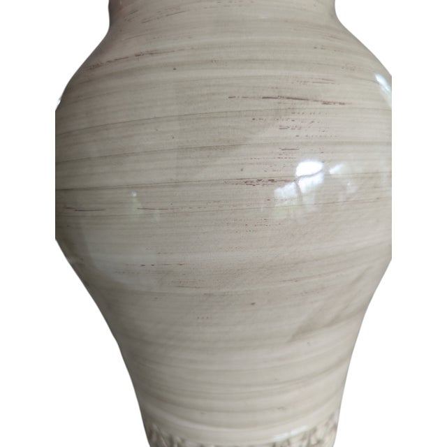 Mid Century Modern Glazed Ceramic Pottery Table Lamp For Sale - Image 13 of 14