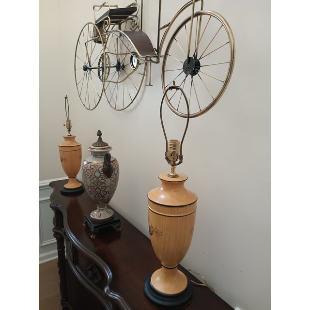 1950s Elevate Your Living Space With This Stunning Pair of Vintage Italian Neoclassical Urn Lamps. For Sale - Image 5 of 7