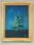 Nautical Vintage 1974 Nautical Folk Art Oil Painting on Canvas Board, Signed Beal | Tall Ship Maritime Seascape For Sale - Image 3 of 8