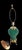 1980s Style Hollywood Regency Emerald Green Ceramic Table Lamp on Brass Ball-and-Claw Base For Sale - Image 14 of 18