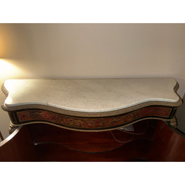 Napoleon III Boulle Marquetry Side Cabinet Mid-19th Century For Sale - Image 14 of 18