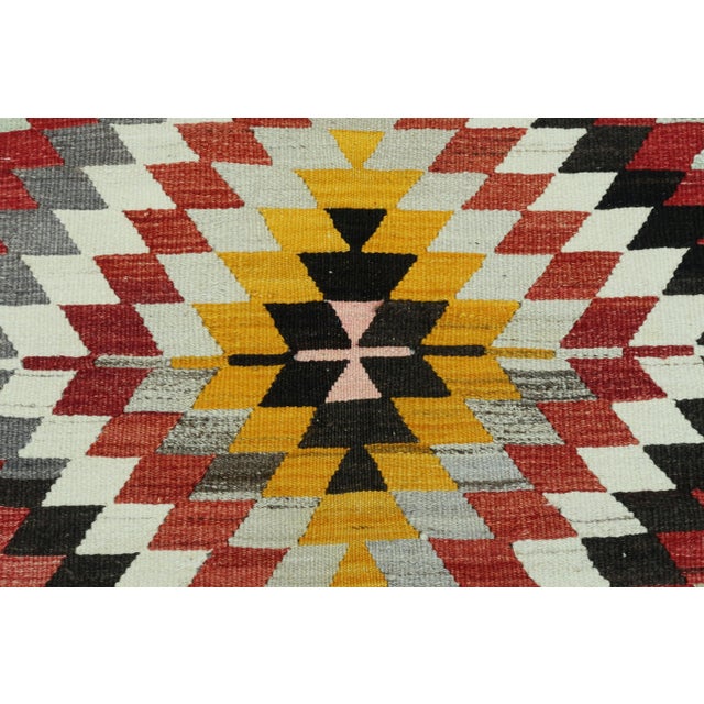 Burnt Orange Mid 20th Century Turkish Kilim Rug-6′1″ × 9′7″ For Sale - Image 8 of 13
