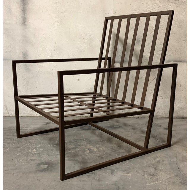 2010s New Outdoor Armchair in Wrought Iron For Sale - Image 5 of 13