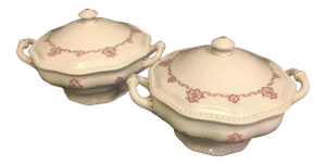 1920s Rosenthal Covered Tureens Side Dish Servers - a Pair
